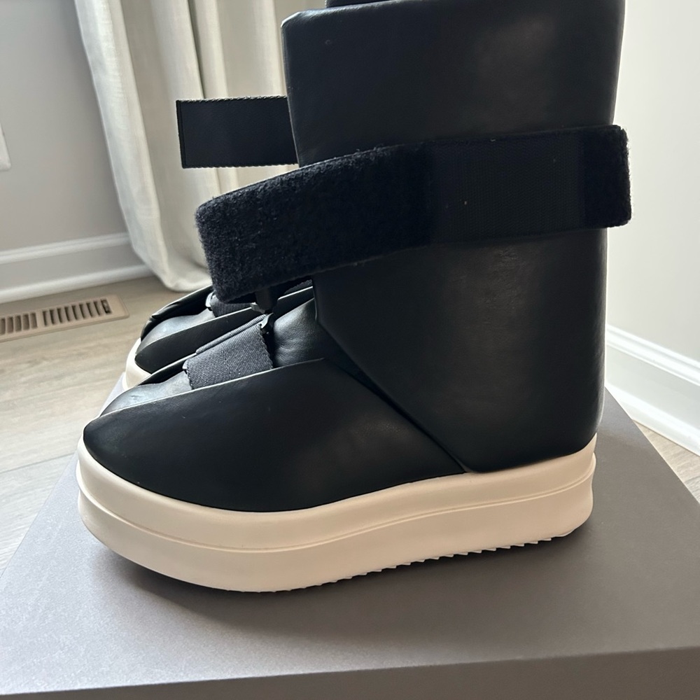 Rick Owens Black and White Men's Boots